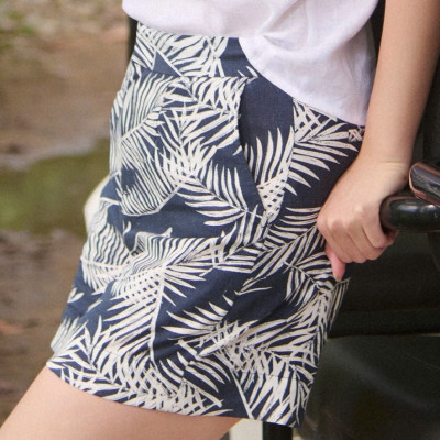 Quần Shorts Linen Lá Cọ PAN064 thời trang thiết kế Hity
