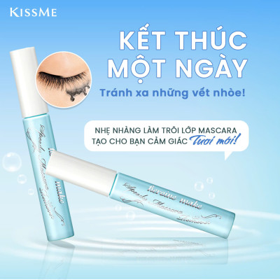 Set Dây Mascara Làm Nâng Cong Dài, Dày Rậm Mi Và Tẩy Trang Mi Kissme (6g & 6.6ml)