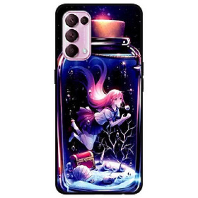 Ốp lưng dành cho Oppo Reno 5 mẫu Cô Gái Trong Lọ