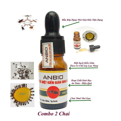 Combo 2 Thuốc Diệt Kiến Anbio, Chai 10ml, Thành Phần Tự Nhiên, Diệt Tận Gốc Kiến Hôi, Kiến Lửa