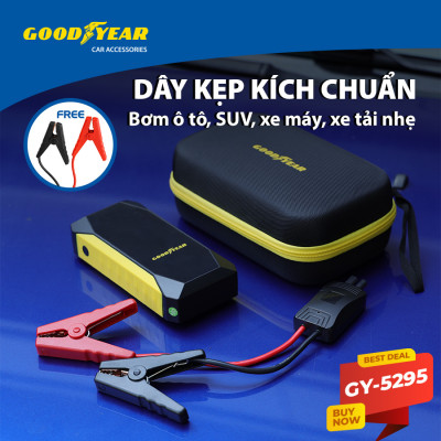Bộ Kích Bình Cho Xe Hơi 500A GOODYEAR GY-5295 Đa Chức Năng Sạc Dự Phòng 10000mAh Đèn LED Khẩn Cấp - Hàng Nhập Khẩu