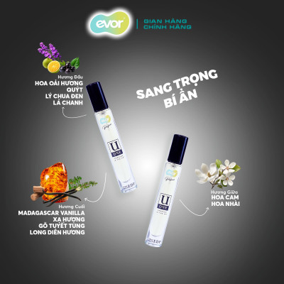 SANG TRỌNG BÍ ẨN - Nước hoa Unisex U-ONE NOIR WHISPER 10ml | EVOR