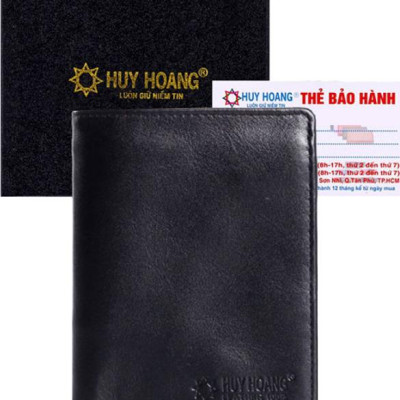 Ví Nam Kiểu Đứng Huy Hoàng HT2108 (12.5 x 10 cm) - Đen