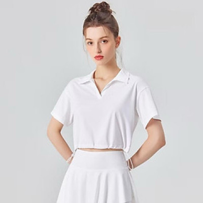 Áo crop top thể thao rút dây năng động trẻ trung cho nữ
