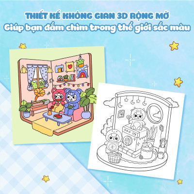 Sách - Secret Corner - Baby Three Coloring - Góc Bí Mật Baby Three