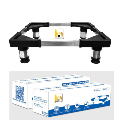 Chân đỡ máy giặt, tủ lạnh,chân Kệ Tủ Lạnh, Máy Giặt, Máy Lọc Nước Đa Năng,Khung Inox Đế Nhựa Chống Rung