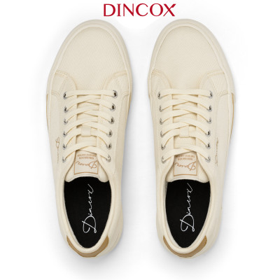 Giày Sneaker Vải Canvas Nam Nữ E12 Cream Thời Trang Dincox