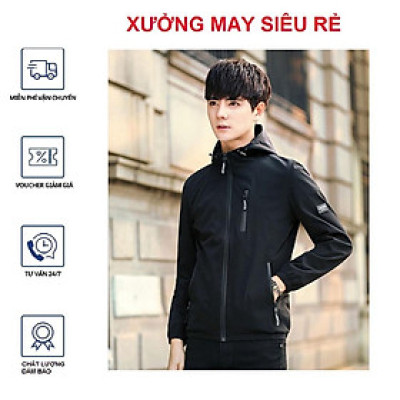 Áo khoát nam đẹp dây kéo ngực có nón cao cấp mẫu mới cực chất-A1037