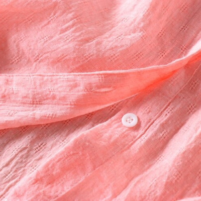 Áo sơ mi nữ chất đũi mát cổ tàu 2 túi S99