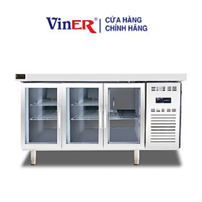 [HÀNG CHÍNH HÃNG] Tủ bàn mát cánh kính 1m8 lạnh trực tiếp Viner