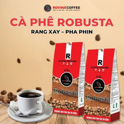 Cà Phê Robusta – Pha Phin – Gói 250gr ( Xay Sẵn) Hương Vị Cân Bằng Mùi Thơm Nhẹ, Vị Êm Thương Hiệu Rovina Coffee