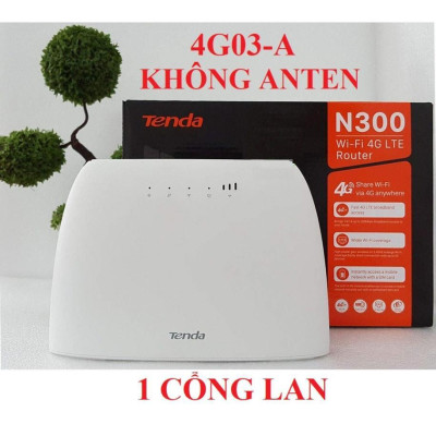 BỘ PHÁT WIFI TENDA 4G / 3G LTE - 4G03 A B - CÓ CỔNG LAN - Hàng chính hãng
