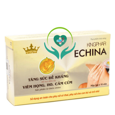 Viên uống tăng sức đề kháng  ￼echina Kingphar - Hộp 30v  – Tăng cường  miễn dịch, giảm ho, cảm cúm
