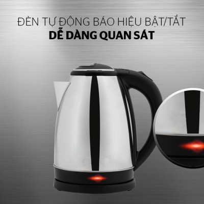 Ấm Siêu Tốc Inox 1.8L HTD1081 - Hàng Chính Hãng