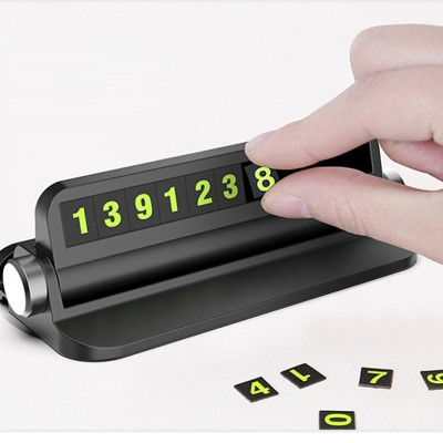 Bảng số điện thoại gắn taplo ô tô kiêm giá để điện thoại