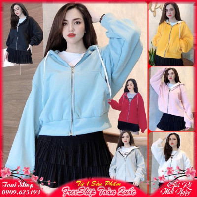 ÁO HOODIE - ÁO KHOÁC NỈ NGOẠI Tay Phồng (HD2000 - Form Dơi)