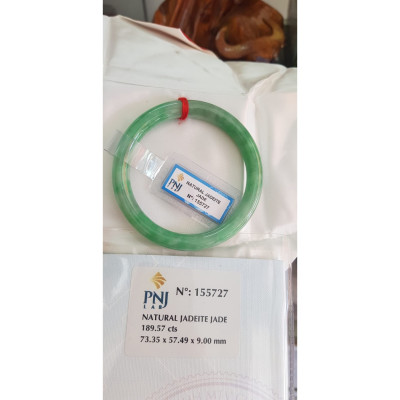 Vòng tay nữ đá Cẩm Thạch tự nhiên Đậu Lý AAA Sao 56mm x cọng 8mm Vòng đã kiểm định kèm giấy chứng nhận 7 Màu Xanh Đậu bông trắng lý nhẹ đều bóng mượt đẹp sang nữ 55kg - 63kg đeo món quà ý nghĩa tặng Mẹ và người thân ạ